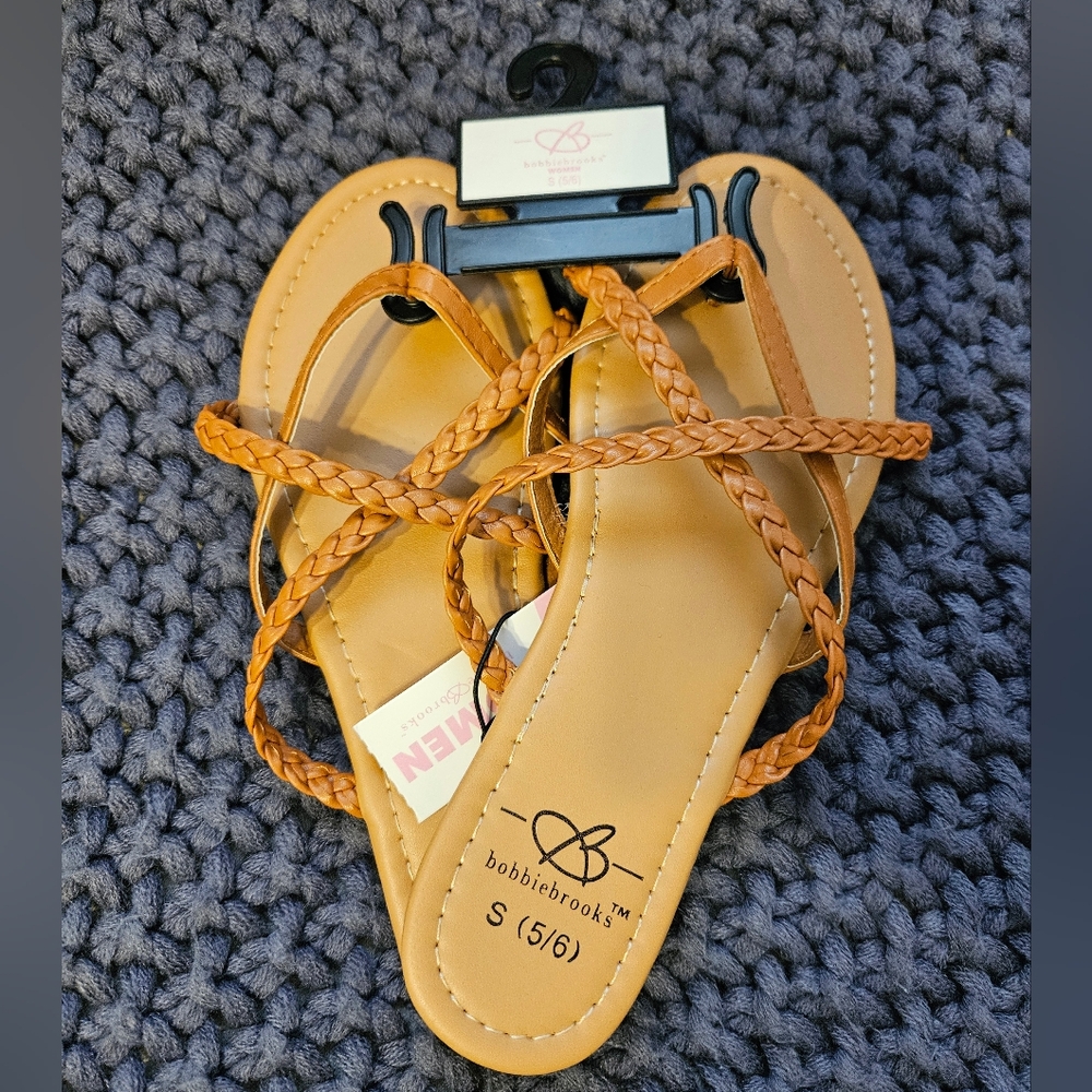 Bobbie Brooks Brown Braided Sandals